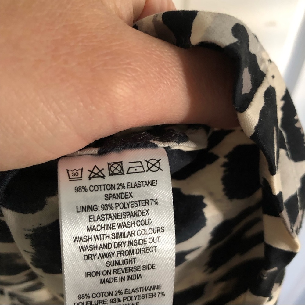 French Connection Leopard Print Little Black Dress - Picture 6 of 6